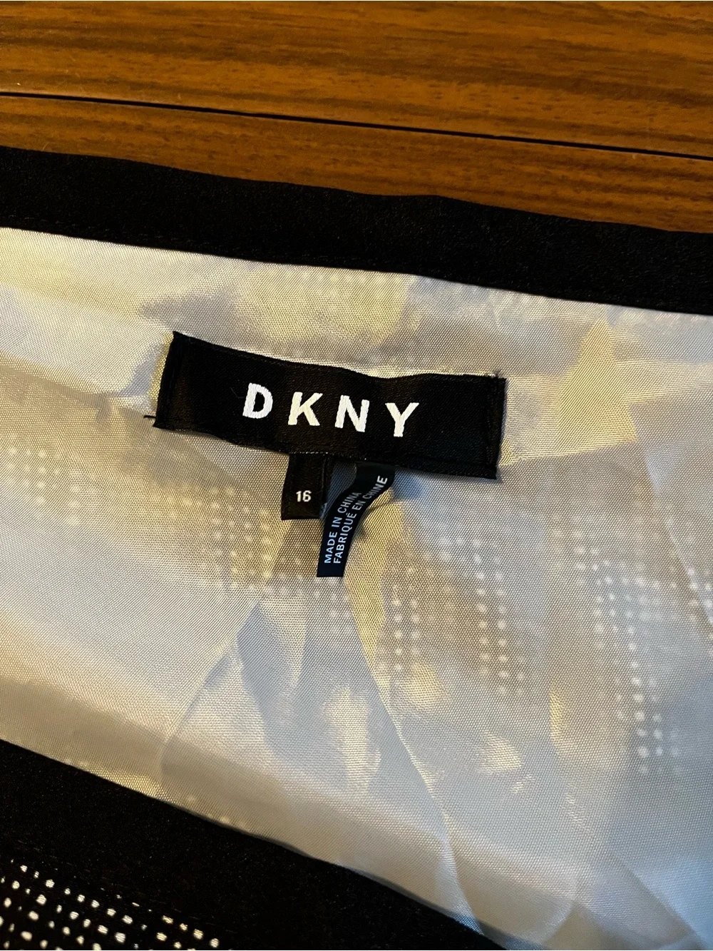 NWOT ASYMMETRICAL MIXED PRINT MIDI SKIRT - DKNY SIZE 16